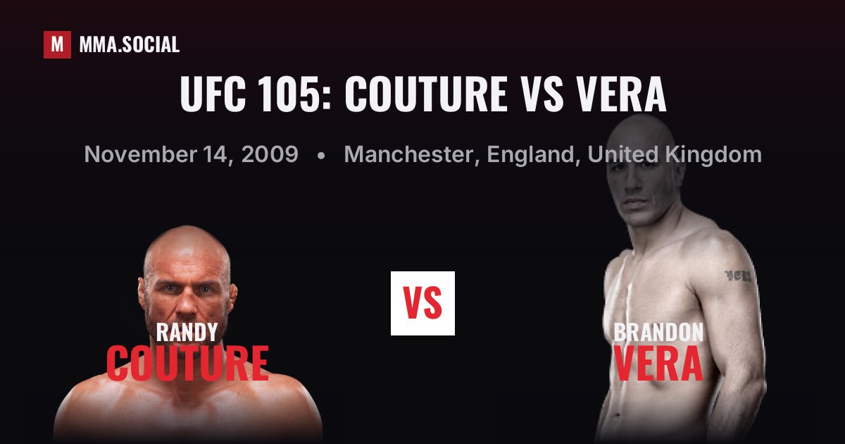 UFC 105: Couture vs Vera — fight card — MMA.SOCIAL