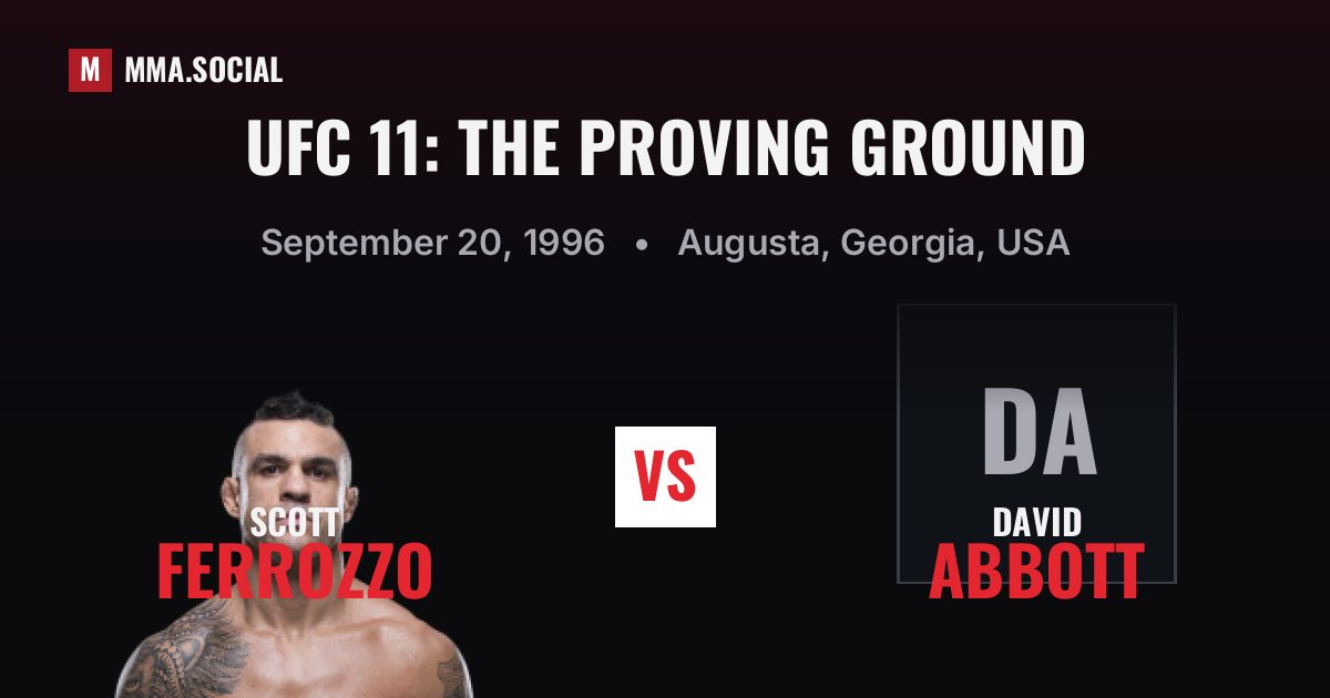 UFC 11: The Proving Ground results, Sep 20, 1996