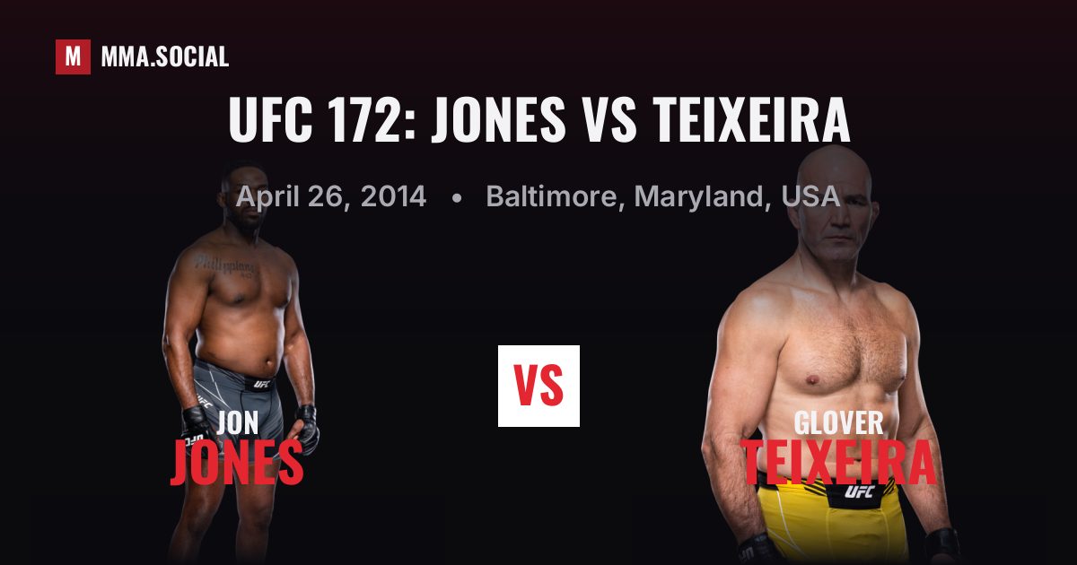 UFC 172: Jones vs Teixeira — fight card — MMA.SOCIAL