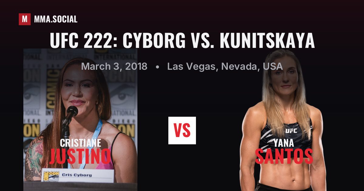 UFC 222: Cyborg vs. Kunitskaya results, Mar 3, 2018