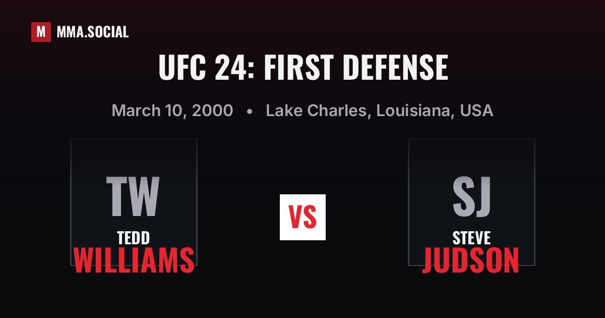 UFC 24: First Defense results, Mar 10, 2000