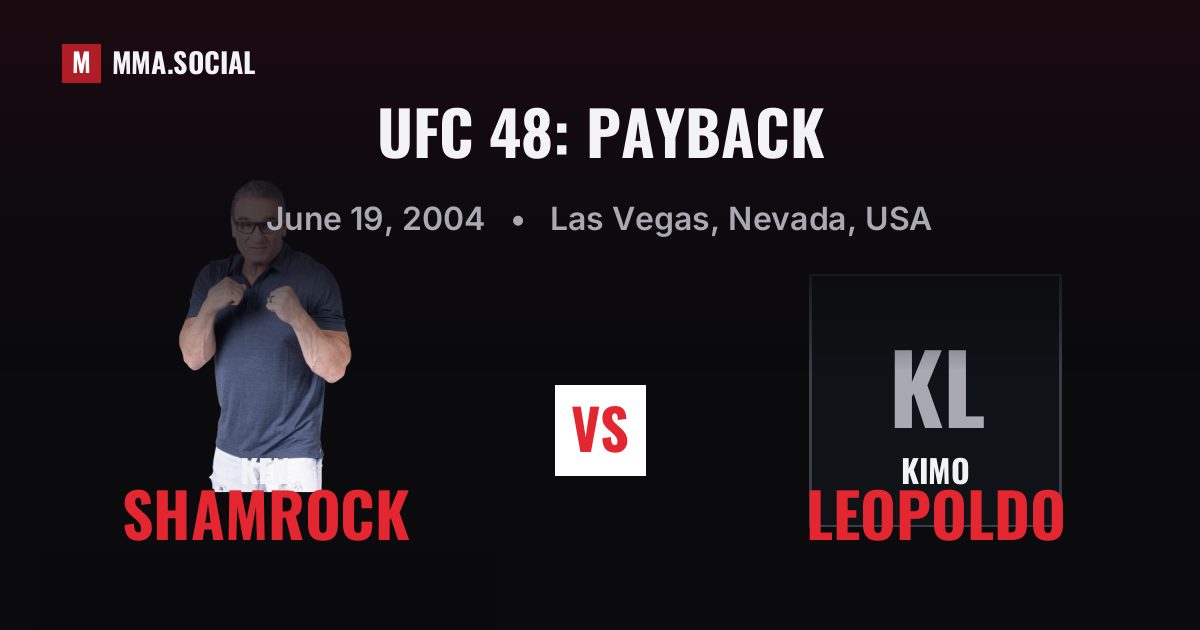 UFC 48: Payback — fight card — MMA.SOCIAL