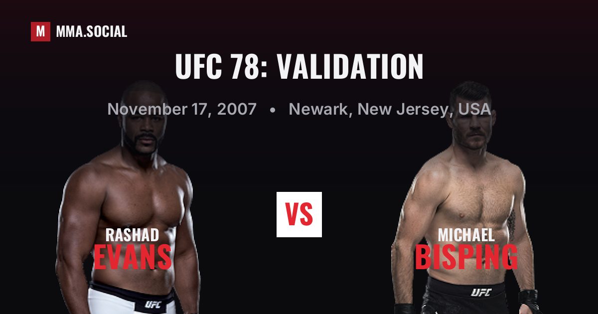UFC 78: Validation results, Nov 17, 2007