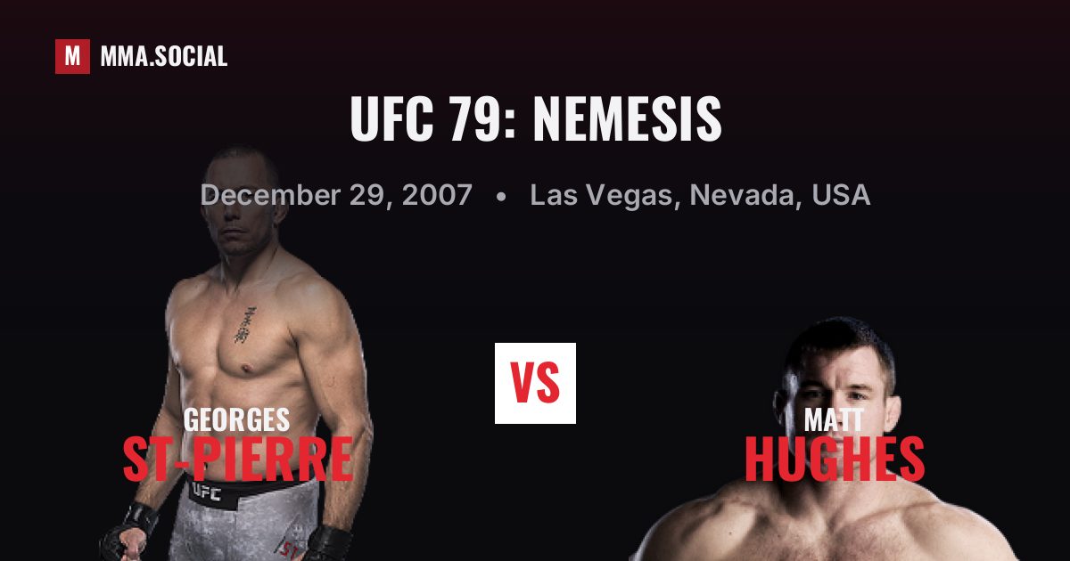 UFC 79: Nemesis — fight card — MMA.SOCIAL