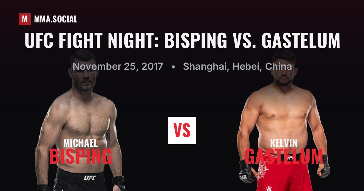 UFC Fight Night: Bisping vs. Gastelum results: Kelvin Gastelum def. Michael Bisping by KO/TKO (R1), Nov 25, 2017