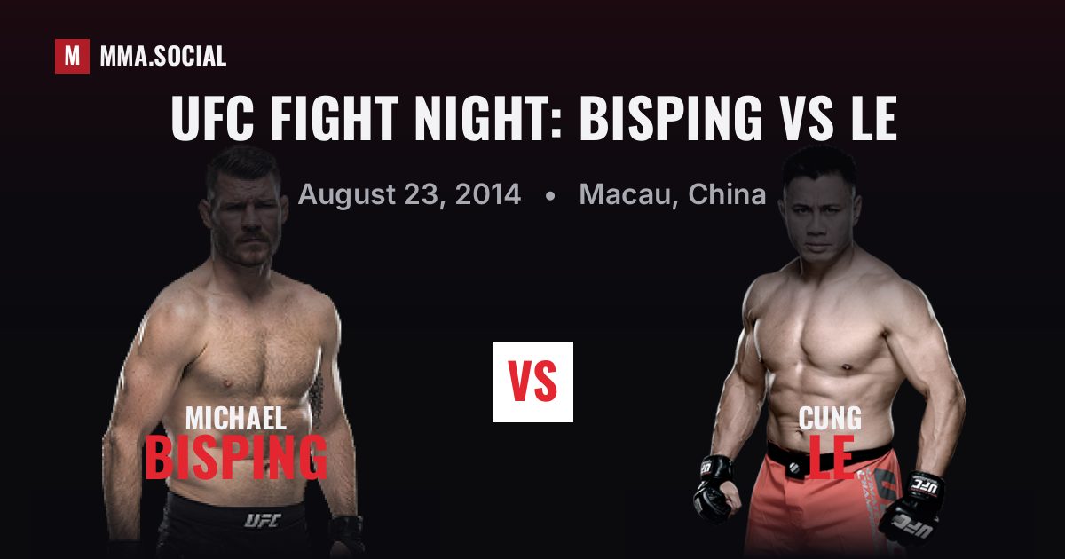 UFC Fight Night: Bisping vs Le — fight card — MMA.SOCIAL