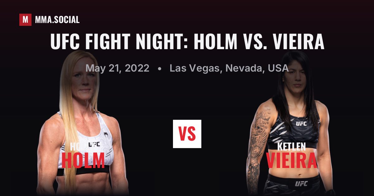 UFC Fight Night: Holm vs. Vieira — fight card — MMA.SOCIAL