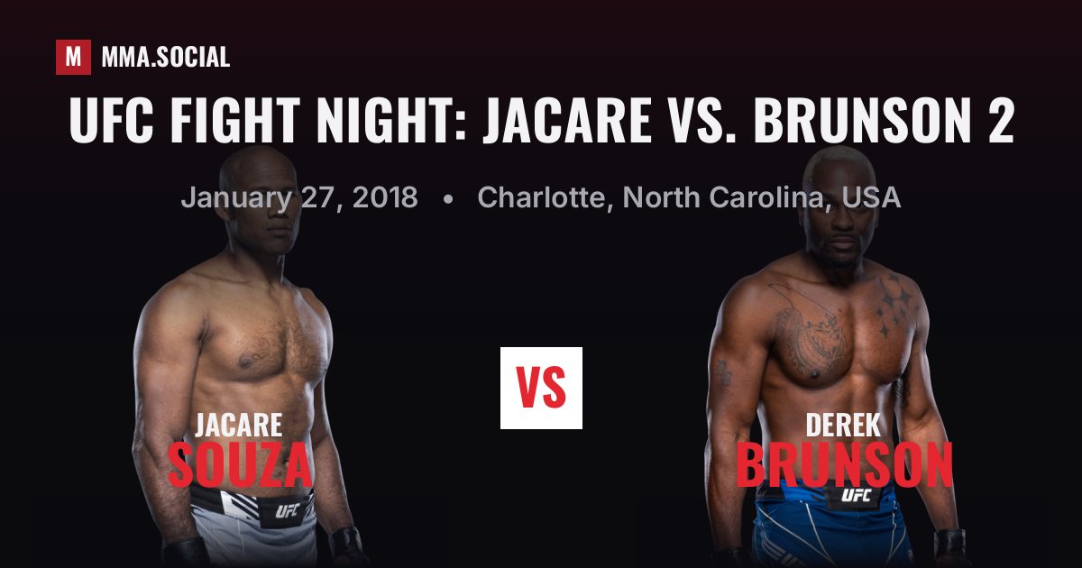 UFC Fight Night: Jacare vs. Brunson 2 — fight card — MMA.SOCIAL