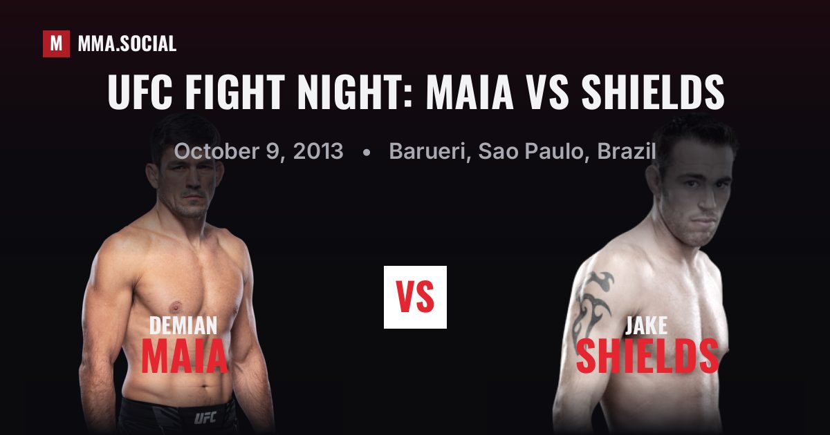 UFC Fight Night: Maia vs Shields — fight card — MMA.SOCIAL