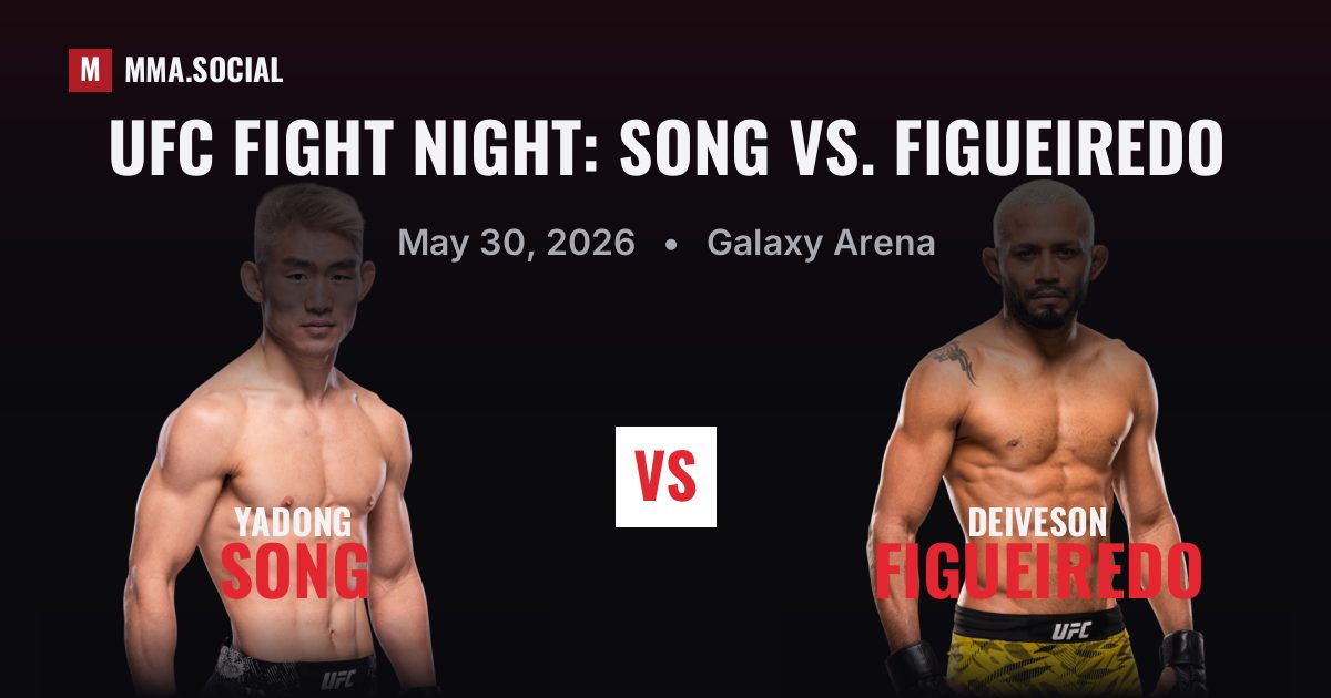 UFC Fight Night: Song vs. Figueiredo — fight card — MMA.SOCIAL