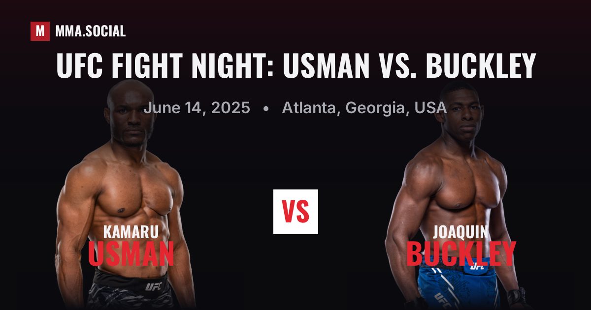 UFC Fight Night: Usman vs. Buckley — fight card — MMA.SOCIAL