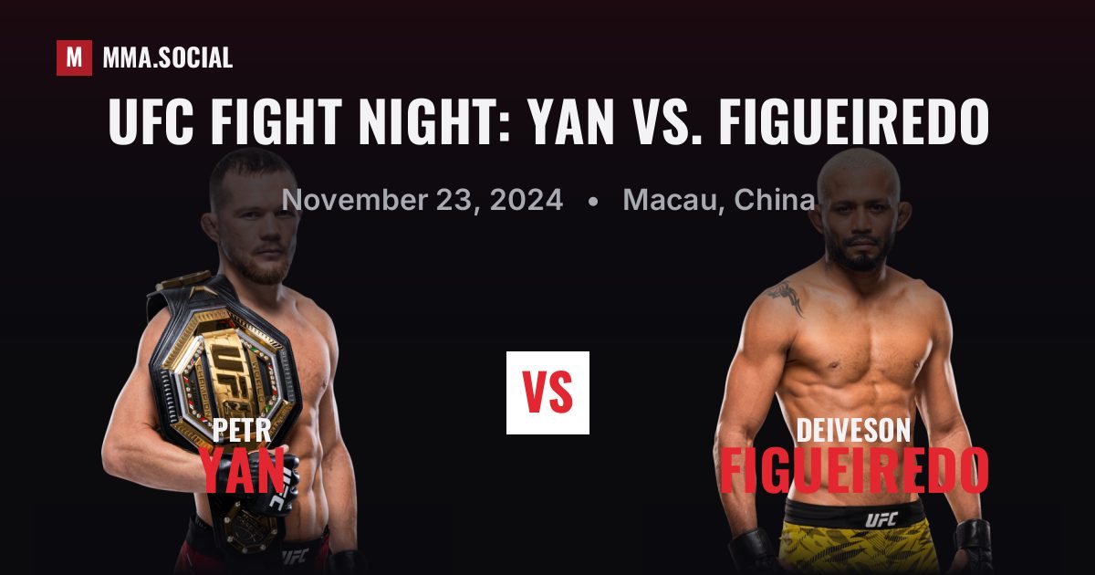 UFC Fight Night: Yan vs. Figueiredo — fight card — MMA.SOCIAL