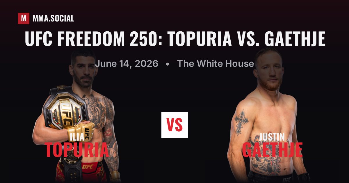 UFC Freedom 250: Topuria vs. Gaethje — fight card — MMA.SOCIAL