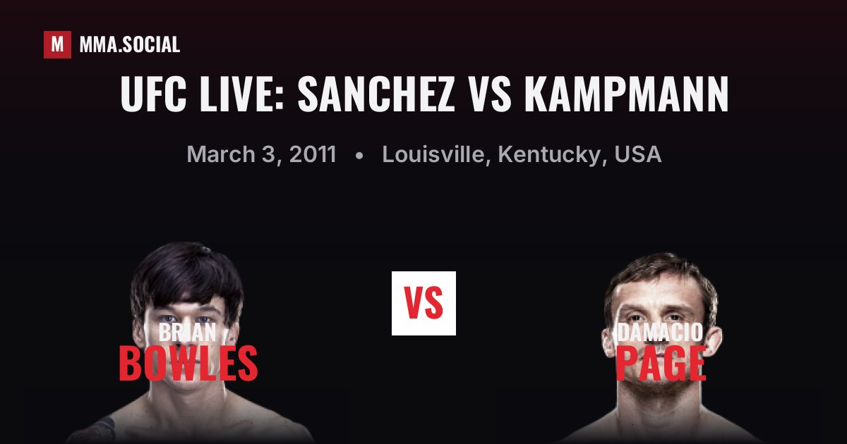 UFC Live: Sanchez vs Kampmann — fight card — MMA.SOCIAL