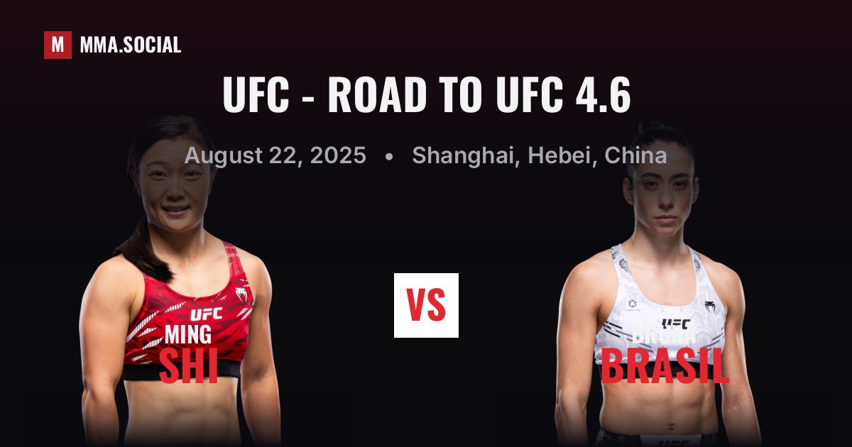 UFC - Road to UFC 4.6 — fight card — MMA.SOCIAL