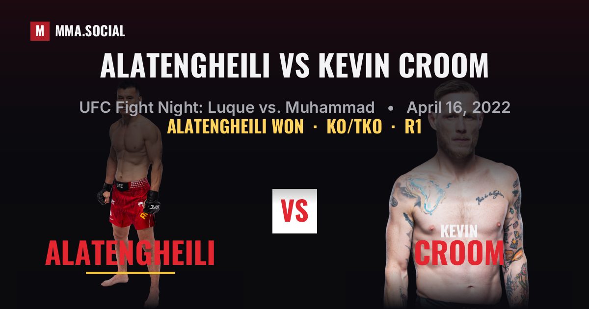 Alatengheili vs Kevin Croom - UFC Fight Night Result | MMA.SOCIAL