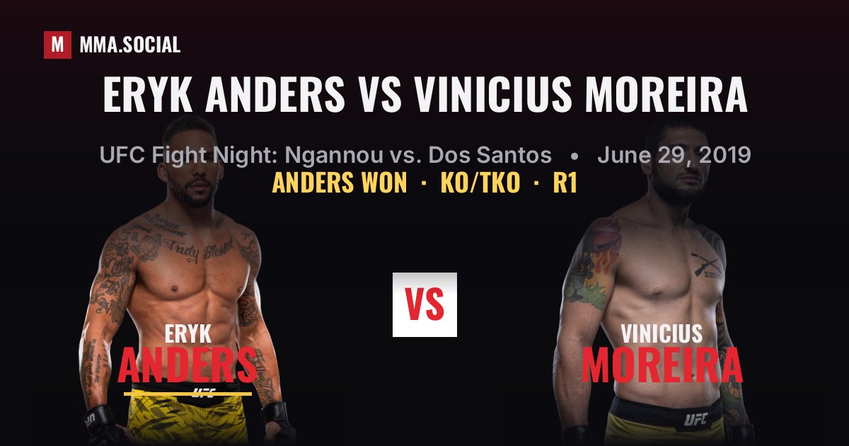 Eryk Anders vs Vinicius Moreira - UFC Fight Night | MMA.SOCIAL