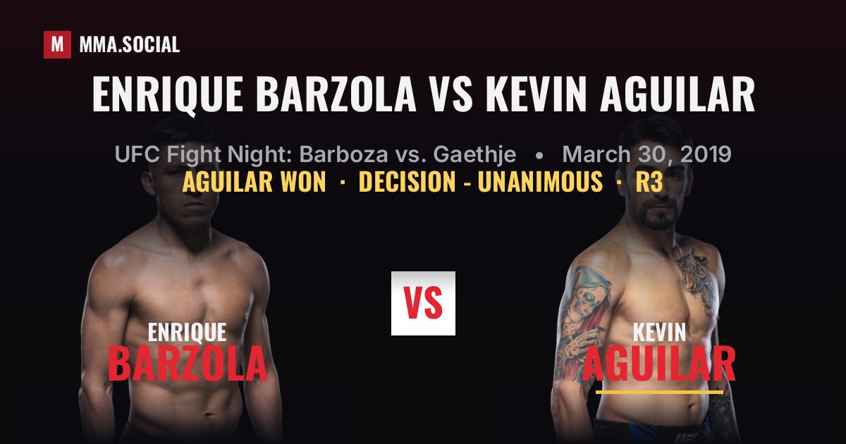 Enrique Barzola vs Kevin Aguilar - UFC Fight Night | MMA.SOCIAL