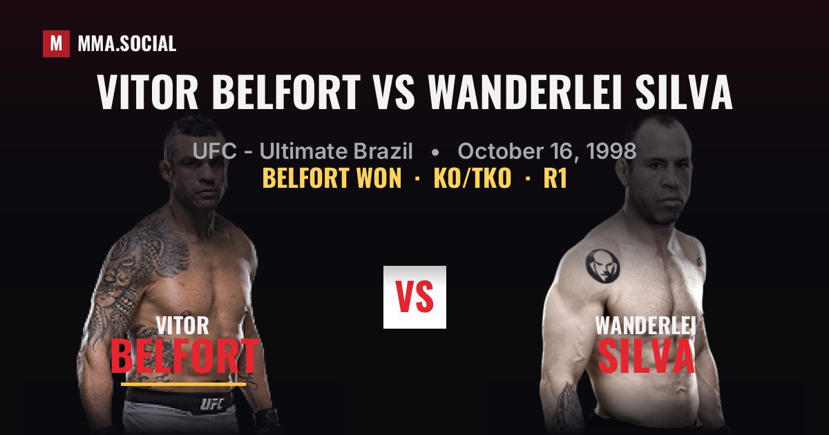 Vitor Belfort vs Wanderlei Silva Result | MMA.SOCIAL