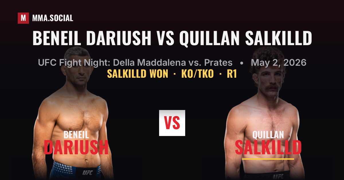 Beneil Dariush vs Quillan Salkilld - UFC Fight Night | MMA.SOCIAL
