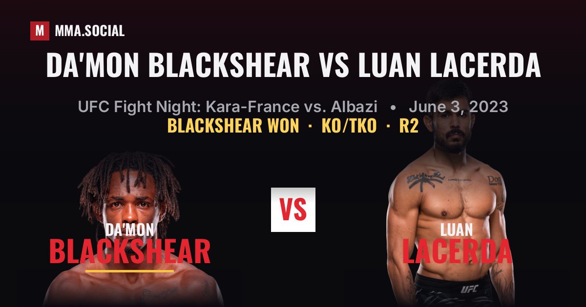 Da'Mon Blackshear vs Luan Lacerda - UFC Fight Night | MMA.SOCIAL