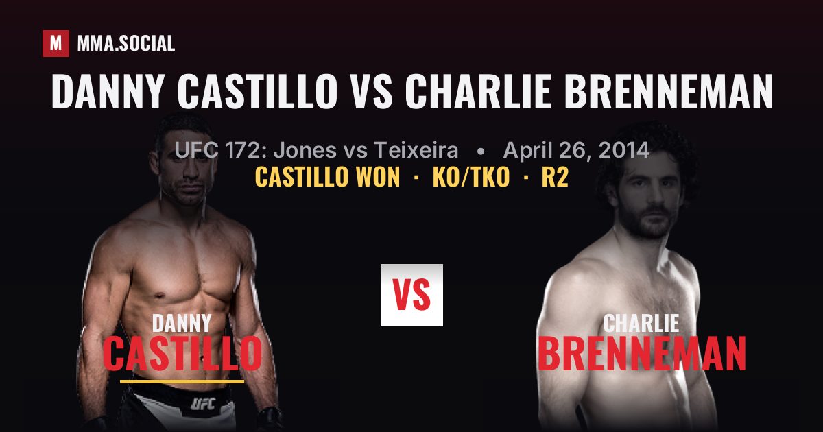 Danny Castillo vs Charlie Brenneman - UFC 172 Result | MMA.SOCIAL