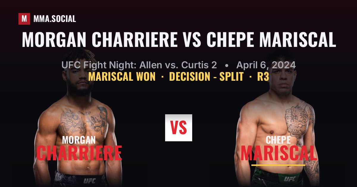 Morgan Charriere vs Chepe Mariscal - UFC Fight Night | MMA.SOCIAL