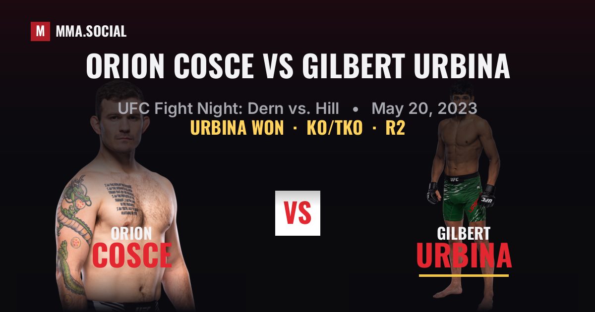 Orion Cosce vs Gilbert Urbina - UFC Fight Night | MMA.SOCIAL