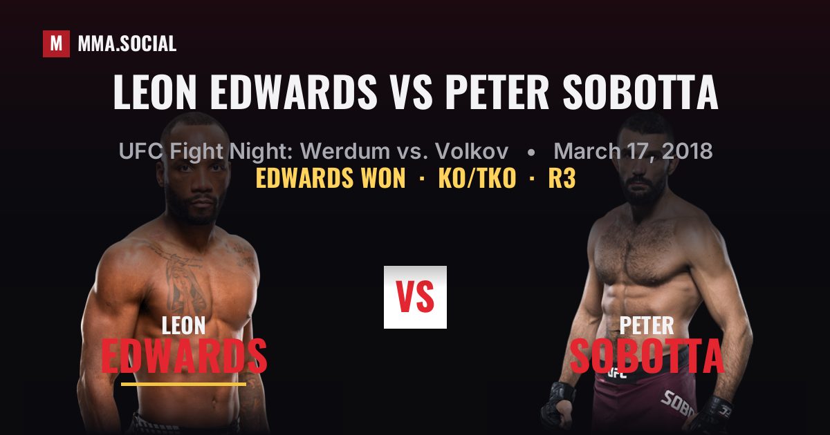 Leon Edwards vs Peter Sobotta - UFC Fight Night | MMA.SOCIAL