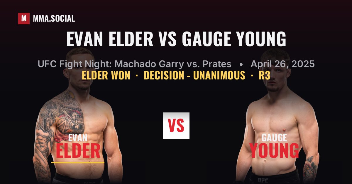 Evan Elder vs Gauge Young - UFC Fight Night | MMA.SOCIAL