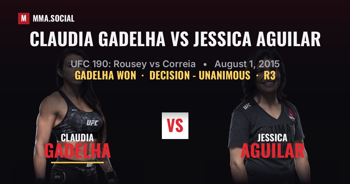 Claudia Gadelha vs Jessica Aguilar - UFC 190 | MMA.SOCIAL