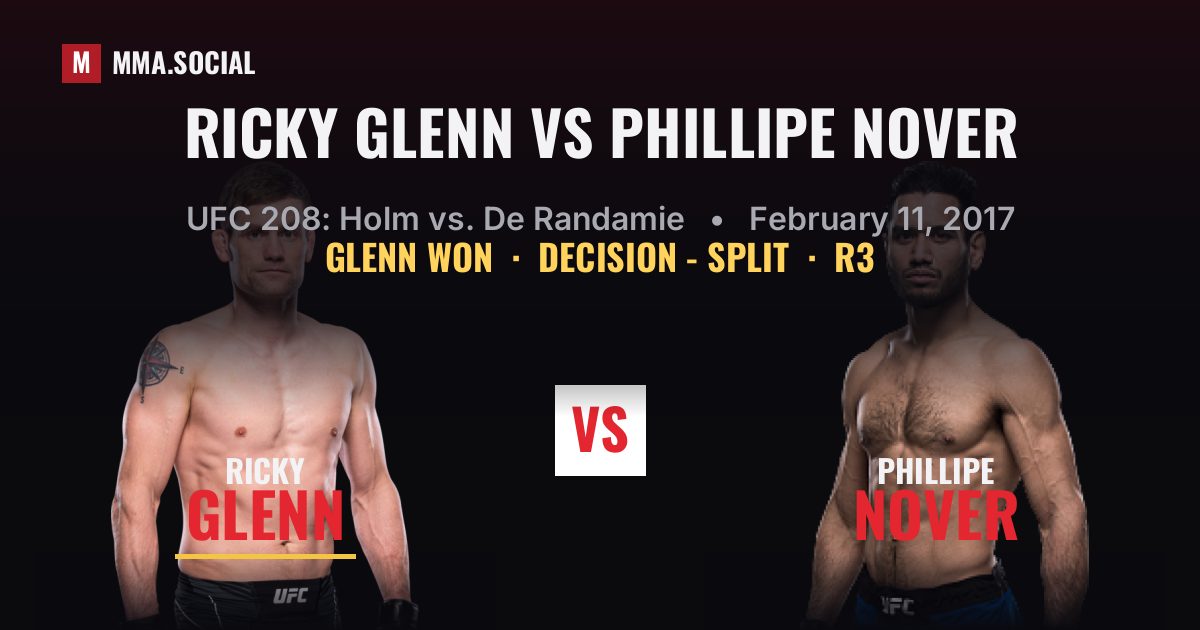 Ricky Glenn vs Phillipe Nover - UFC 208 Scorecard | MMA.SOCIAL