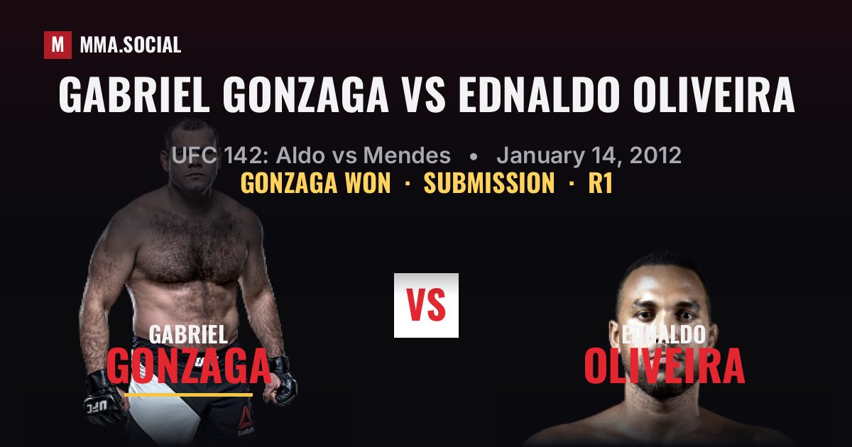 Gabriel Gonzaga vs Ednaldo Oliveira - UFC 142 Result | MMA.SOCIAL