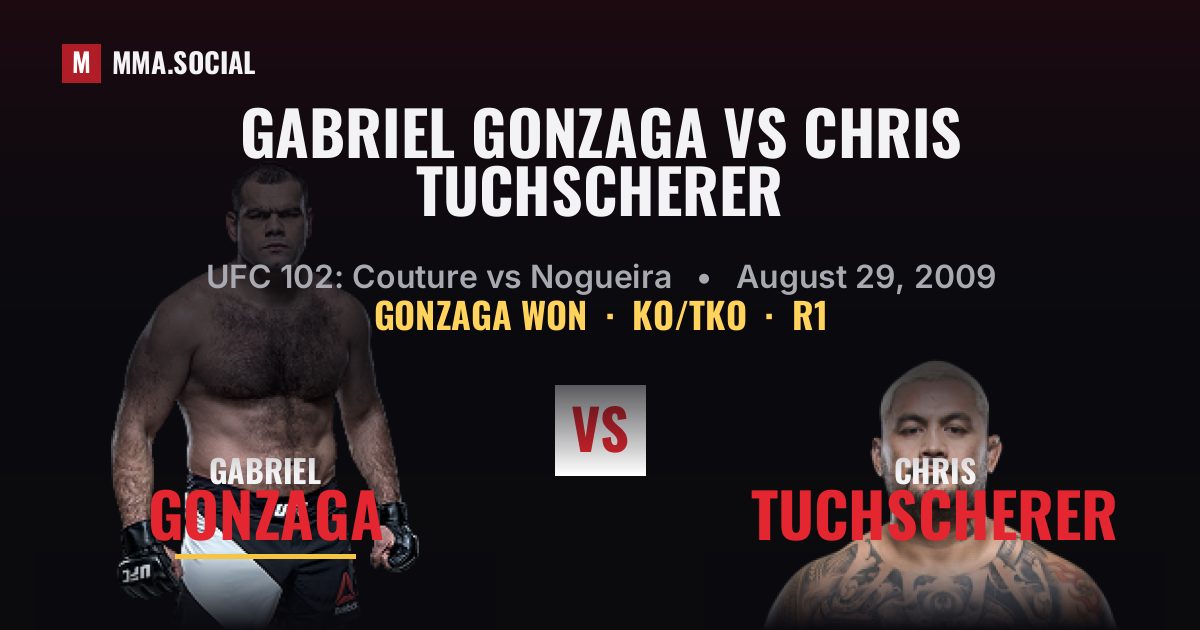 Gabriel Gonzaga vs Chris Tuchscherer - UFC 102 | MMA.SOCIAL