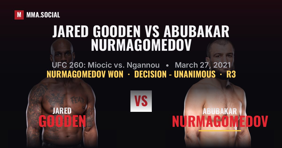 Jared Gooden vs Abubakar Nurmagomedov - UFC 260 | MMA.SOCIAL