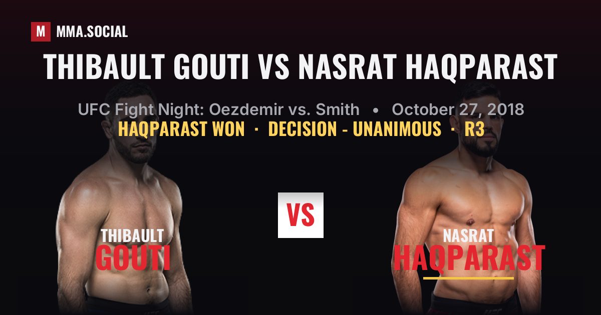 Thibault Gouti vs Nasrat Haqparast - UFC Fight Night | MMA.SOCIAL