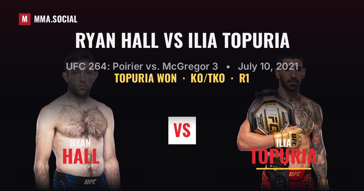 Ryan Hall vs Ilia Topuria - UFC 264 Result | MMA.SOCIAL