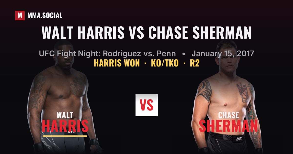 Walt Harris vs Chase Sherman - UFC Fight Night | MMA.SOCIAL