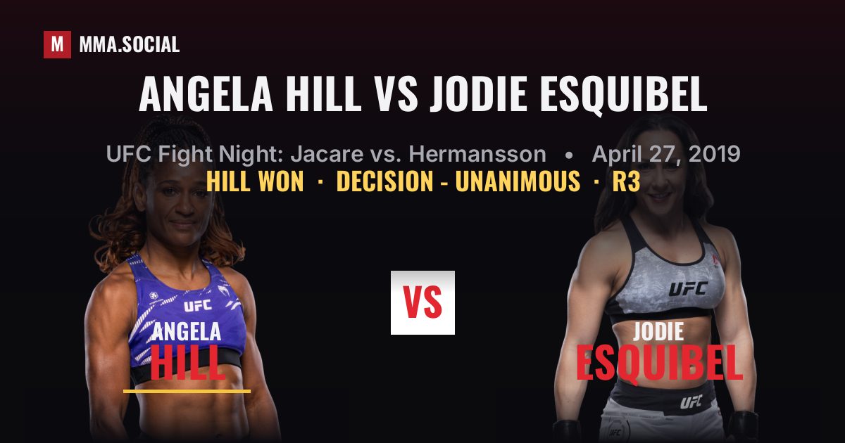 Angela Hill vs Jodie Esquibel - UFC Fight Night | MMA.SOCIAL