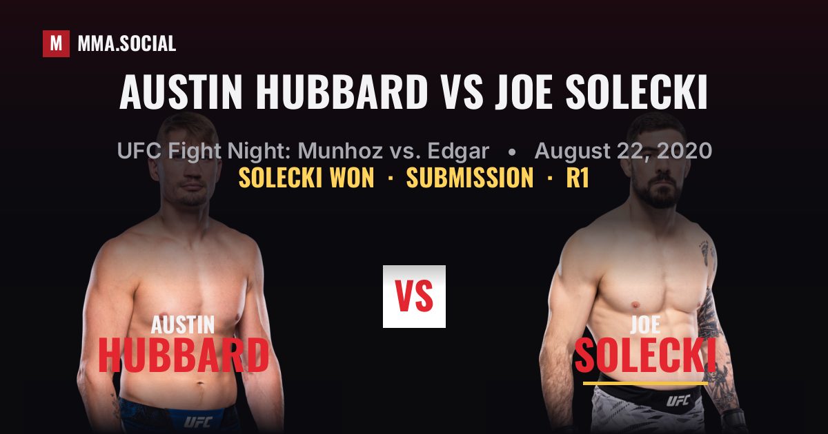 Austin Hubbard vs Joe Solecki - UFC Fight Night | MMA.SOCIAL