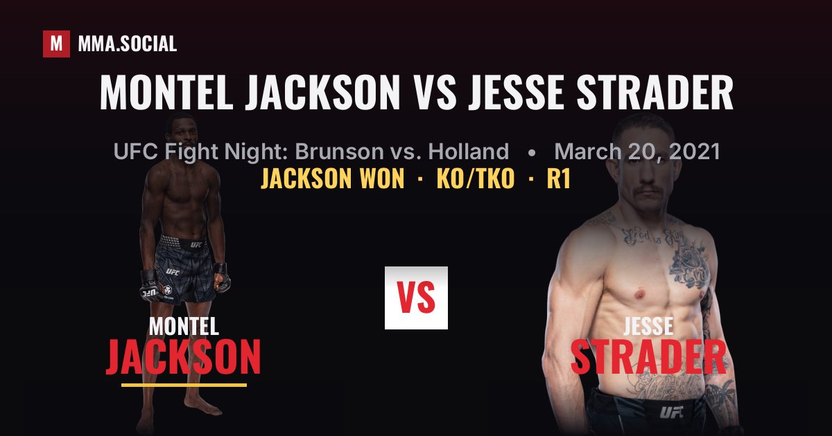 Montel Jackson vs Jesse Strader - UFC Fight Night | MMA.SOCIAL