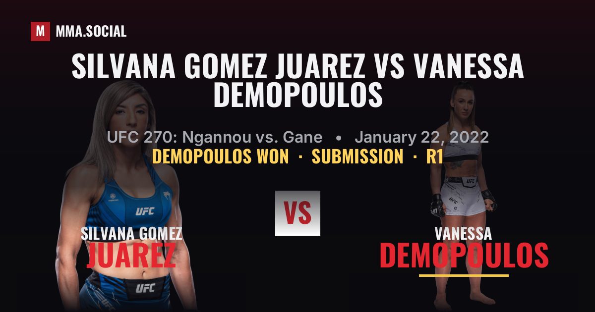 Silvana Gomez Juarez vs Vanessa Demopoulos - UFC 270 | MMA.SOCIAL
