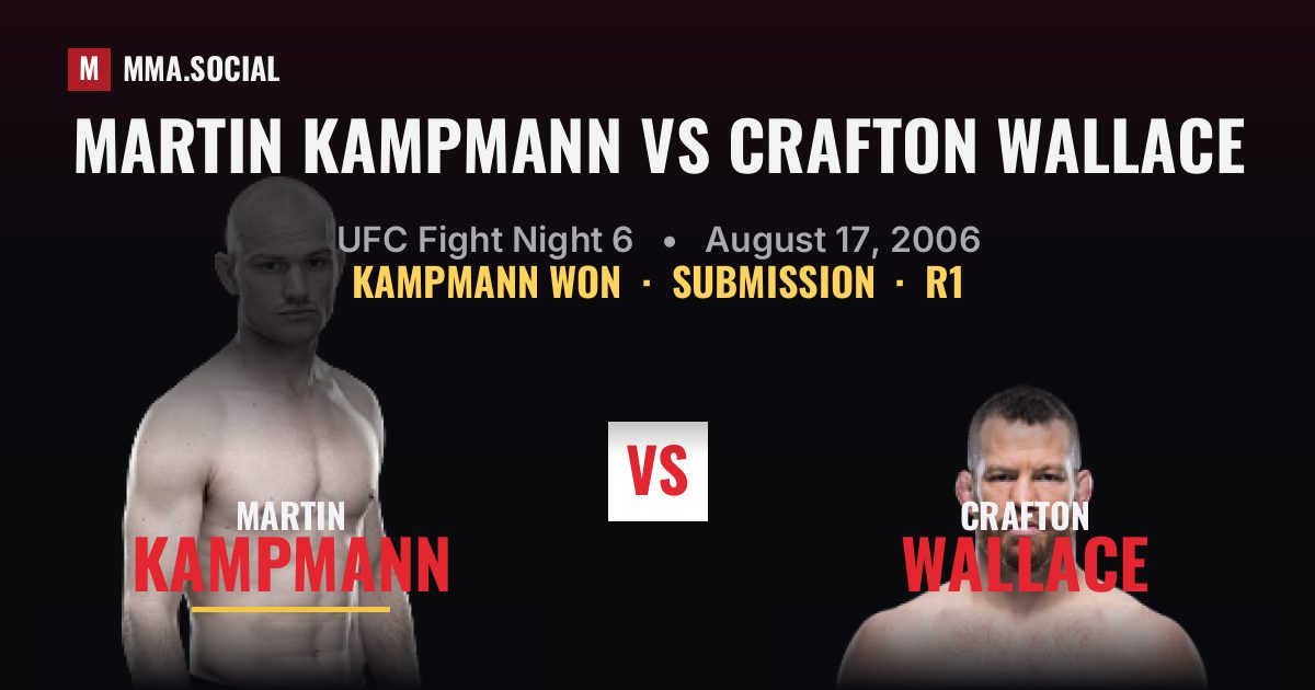 Martin Kampmann vs Crafton Wallace Result | MMA.SOCIAL