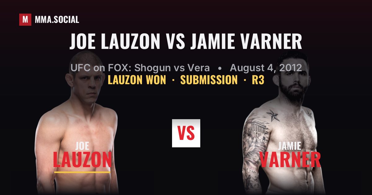 Joe Lauzon vs Jamie Varner - UFC on FOX Result | MMA.SOCIAL
