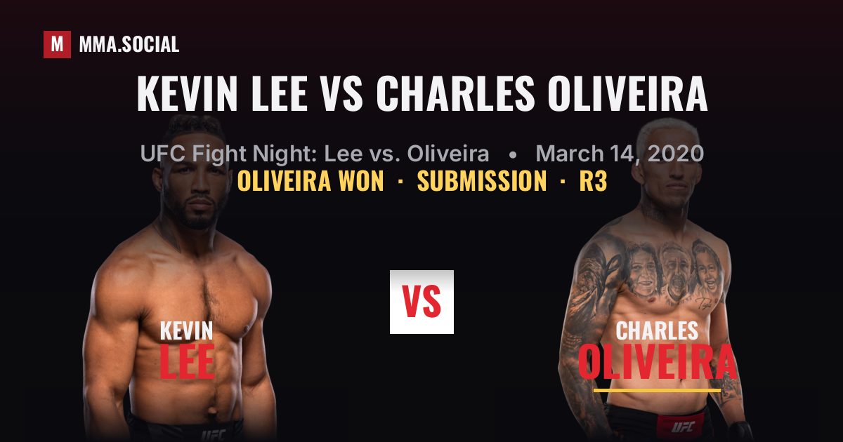 Kevin Lee vs Charles Oliveira - UFC Fight Night | MMA.SOCIAL