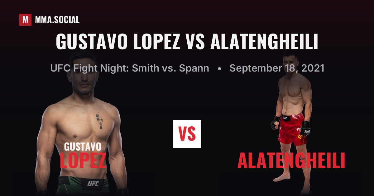 Gustavo Lopez vs Alatengheili - UFC Fight Night | MMA.SOCIAL