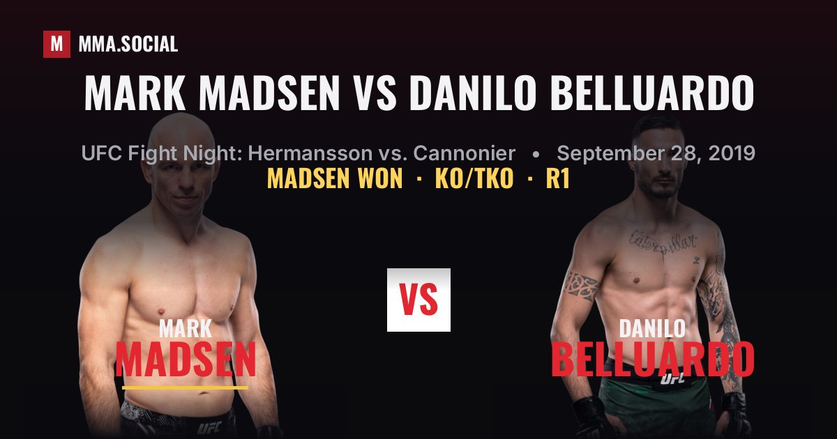 Mark Madsen vs Danilo Belluardo - UFC Fight Night | MMA.SOCIAL
