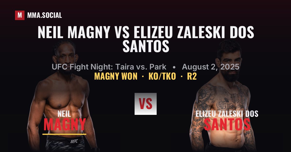 Neil Magny vs Elizeu Zaleski dos Santos Result | MMA.SOCIAL