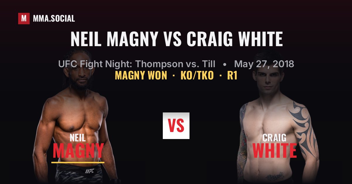 Neil Magny vs Craig White - UFC Fight Night Result | MMA.SOCIAL