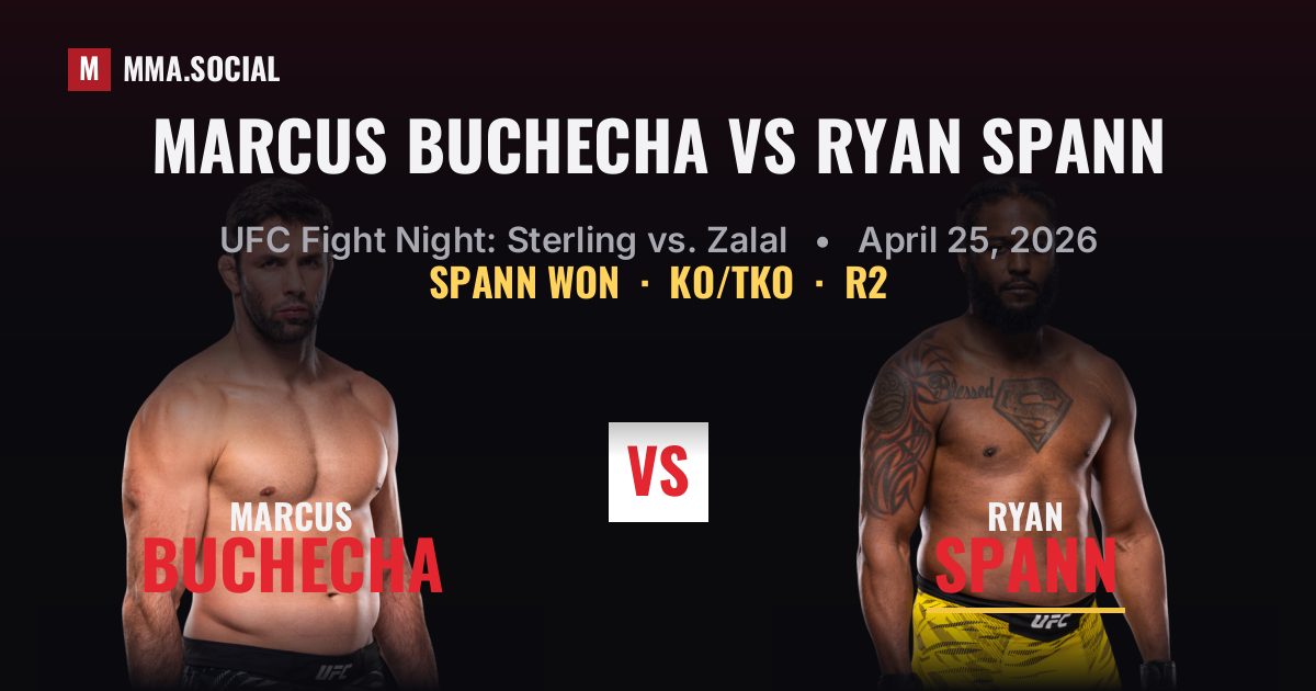 Marcus Buchecha vs Ryan Spann - UFC Fight Night | MMA.SOCIAL